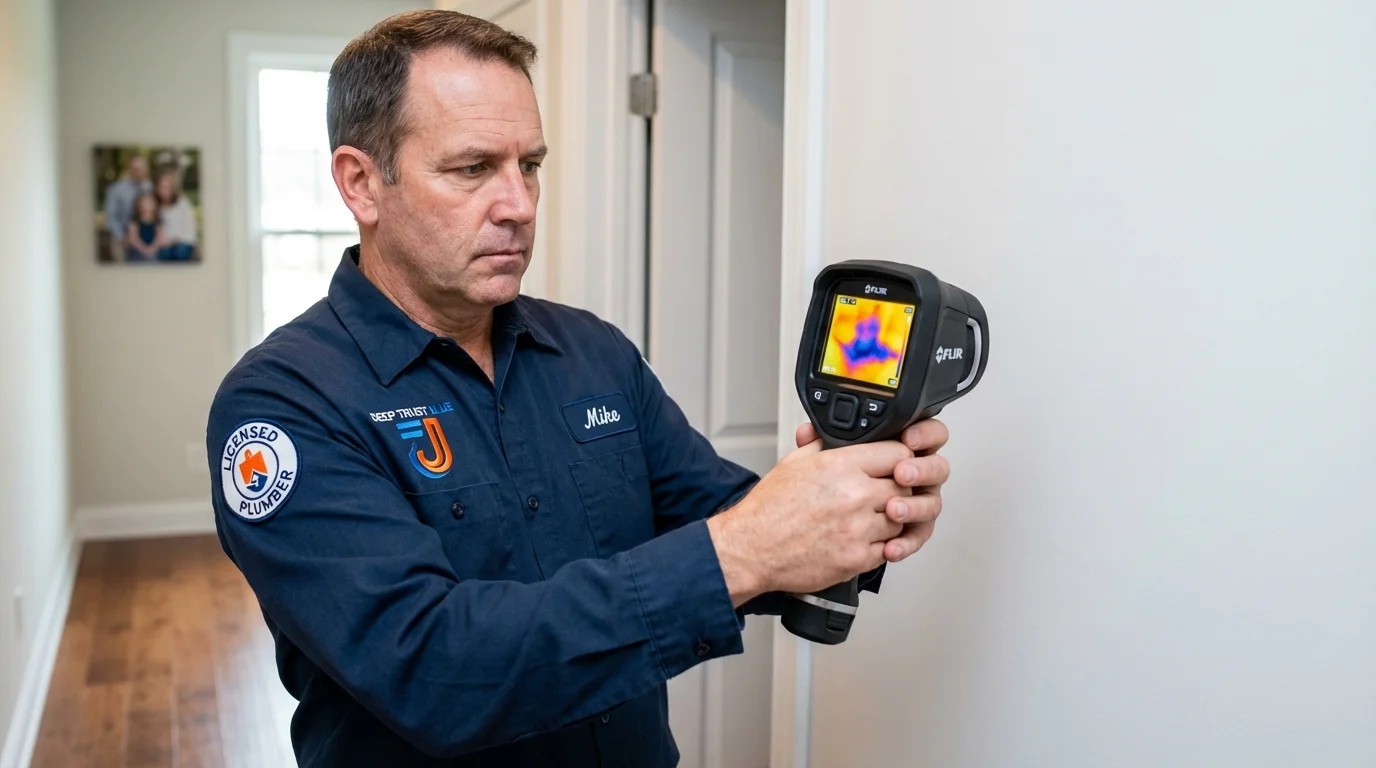 Thermal imaging leak detection by Johns Plumbing LLC in Lacombe